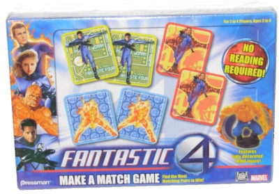 Marvel Fantastic Four Match Game New Sealed w/ Thing Figure Brand New