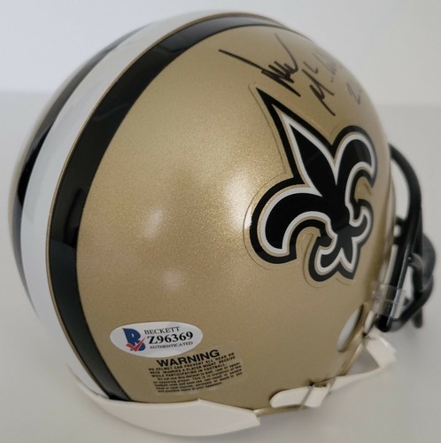 Deuce McAllister signed New Orleans Saints Mini Helm Proof Beckett handsigniert - Bild 5 von 7