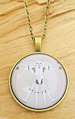 Healing Balance Reiki Chakra Rainbow Vitruvian Man Pendant 20/" Chain Necklace