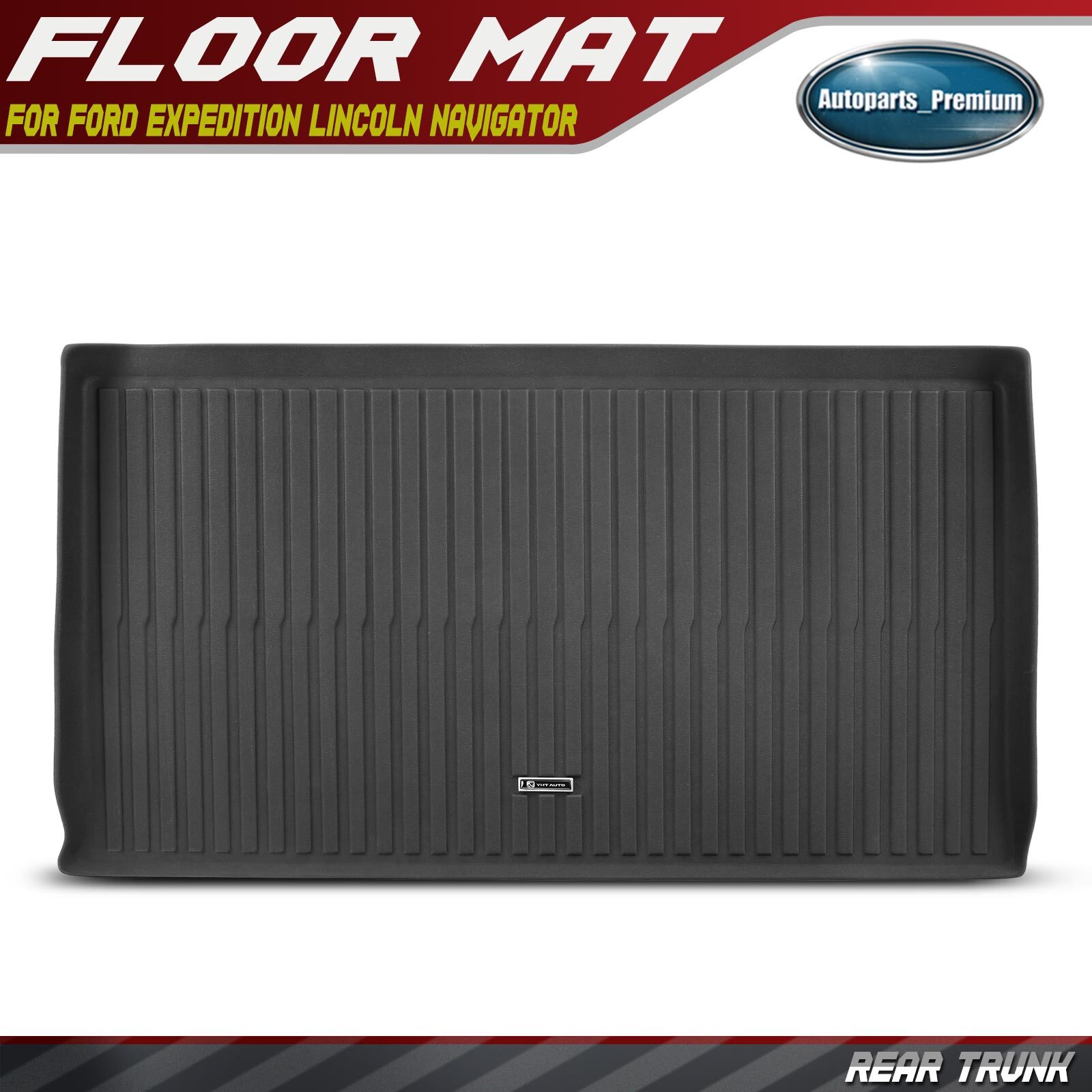 Rear Trunk Black Cargo Liner for Ford Expedition Lincoln Navigator 2007-2017 TPE