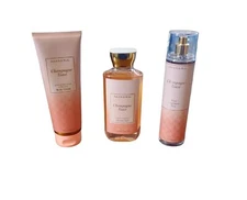 Bath and Body Works CHAMPAGNE TOAST Fine Frangrance Mist Body Cream Shower Gel