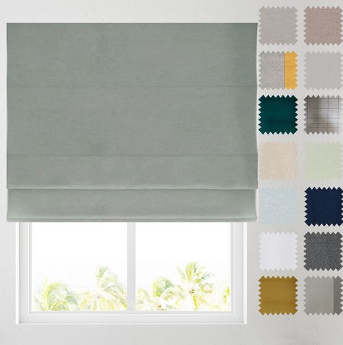 Soft Textured Ara Roman Blinds - Choice of Deluxe or Standard Headrail - Picture 37 of 96