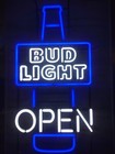 New Neon Bud Light Beer Bottle Logo Open Led Neon Bar Sign