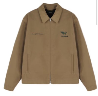 Represent Team Spirit Jacket Tan Large Free Post UK