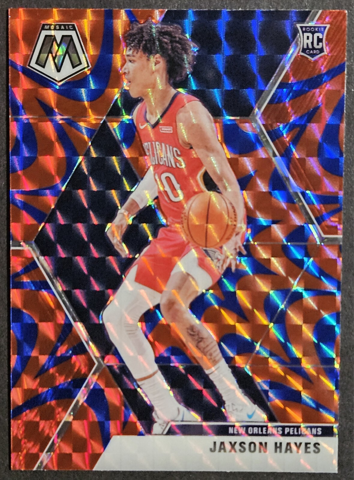 2019-20 Panini Mosaic Reactive Blue Prizm #221 Jaxson Hayes Rookie RC Pelicans