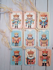 9 Nutcrackers Handmade Gift Tags Scrapbooks Junk Journals Crafts