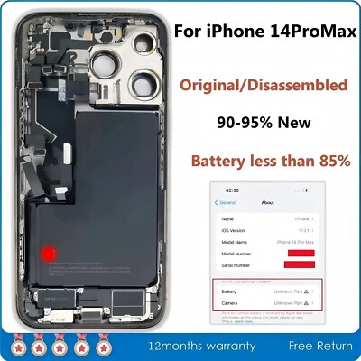 Middle Frame Housing For iPhone 14 Max Pro Back Glass Cover