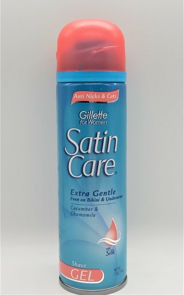 Gillette Satin Care shave Gel Water stearoyl sarcosine (and) myristoyl sarcosine, oleth-20, isopentane (and) isobutane, myri (047400141414)
