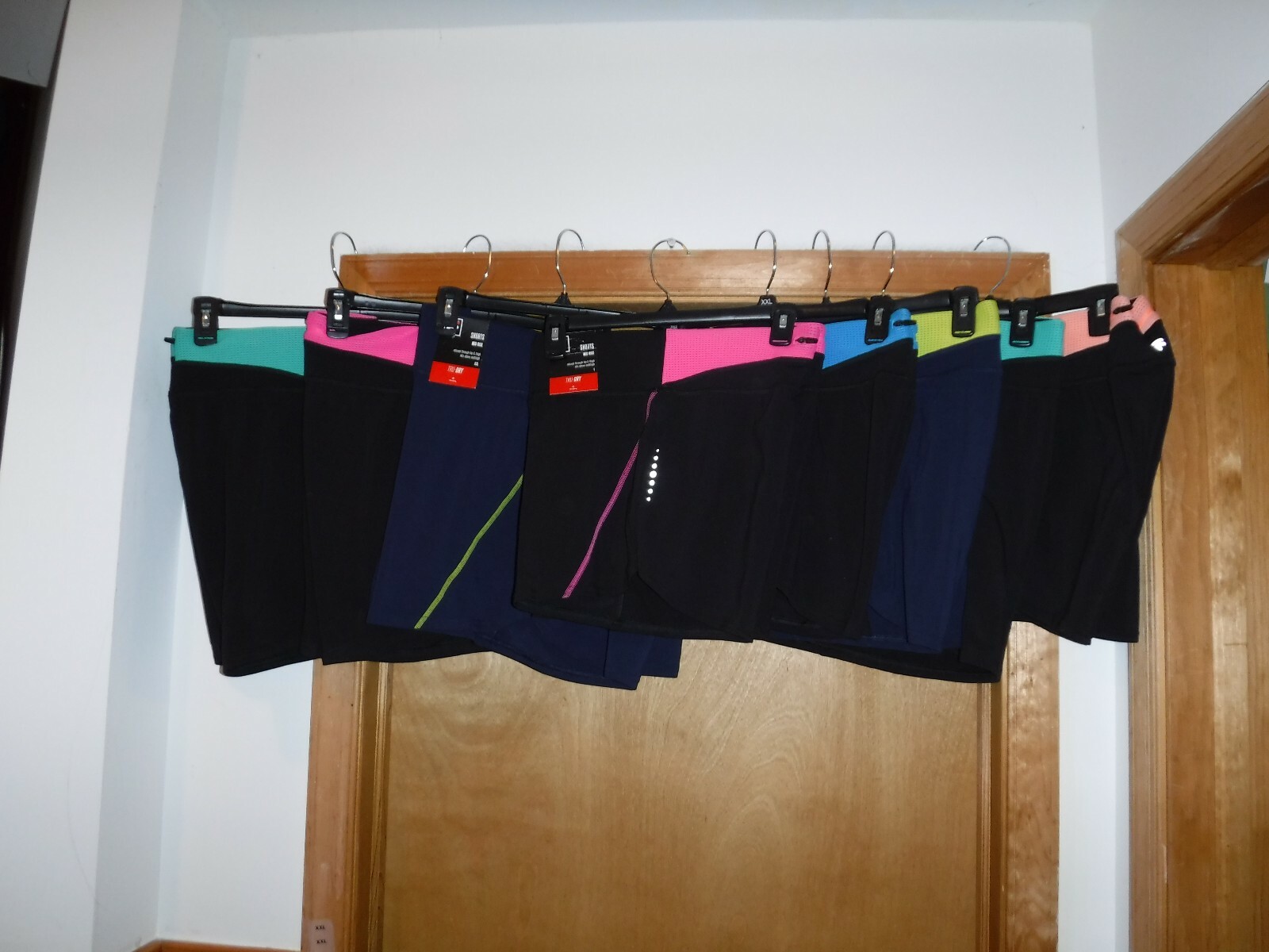 Mini pantaloncino donna attivo XXL XL L FILA vita elastica bordo colori nero e navy