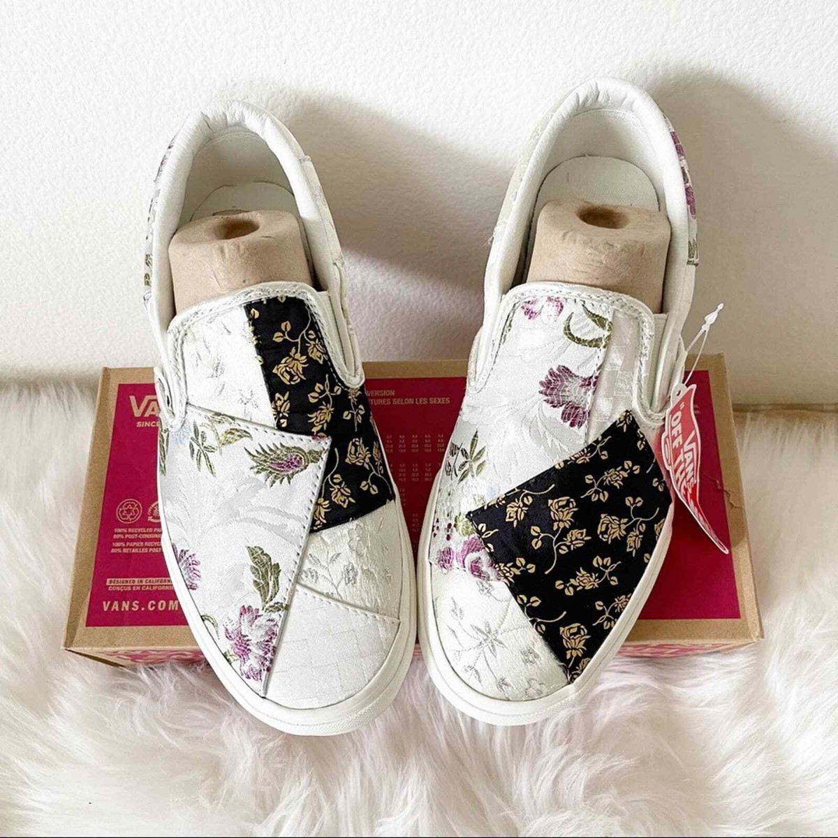 VANS Brocade Patchwork Floral Classic Slip On NEW Women Size