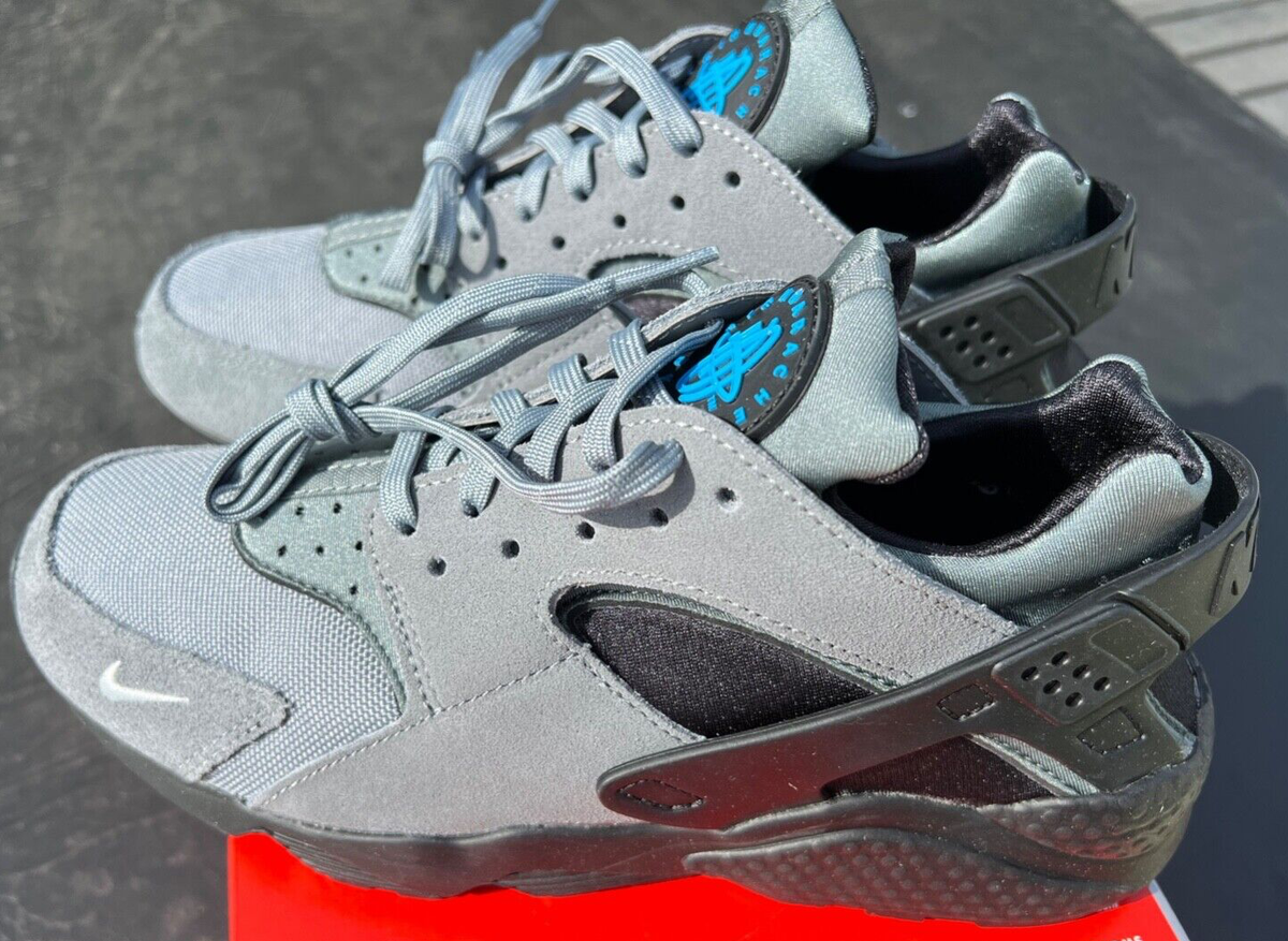 Nike Air Huarache Sneaker 'Dark Grey Suede Laser Blue' Mens - Main Image