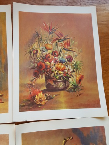 Arthur A Kaplan Litho Set (4) Autumn Floral Still-Life LYNN Prints YZ461-464 - Picture 5 of 12