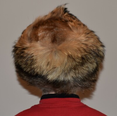 Pill Box Brown Fox Fur Hat Faux Fur Pillbox Hat – Helen Moore main image 3