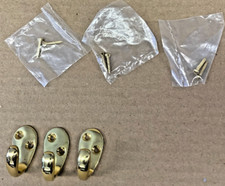 Lot Of 3  Coat Hat Robe Hook Brainerd Ideal for Bathroom and Closet  Brass