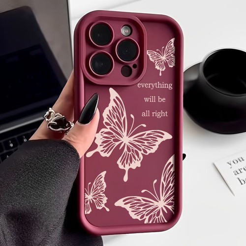 Girl Butterfly Case For iPhone 16 15 17 Pro Max Air 14 13 12 XR ShockProof Cover - Picture 13 of 17
