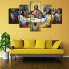 Jesus & Disciples The Last Supper Canvas Prints Painting Wall Art Home Decor 5P