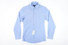 CLUB ROOM LIGHT BLUE SMALL 14-14.5 SLIM STRETCH BUTTON FRONT SHIRT MENS NWT NEW