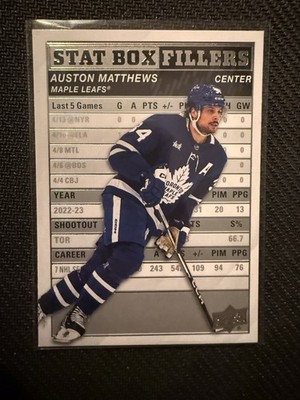 2023-24 Upper Deck Series 1 - Stat Box Fillers Auston Matthews #SB-24