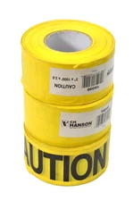 Lot of 3 CH Hanson Barricade Tape Rolls Caution Tape 3" x 1000' Yellow/Black