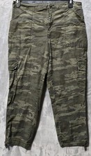 Social Standard by Sanctuary Womens Green Camouflage Cargo Ankle Pants XLarge