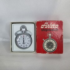 Vintage Windup Aristo Stopwatch Apollo 7 Jewels With Original Box - Tested