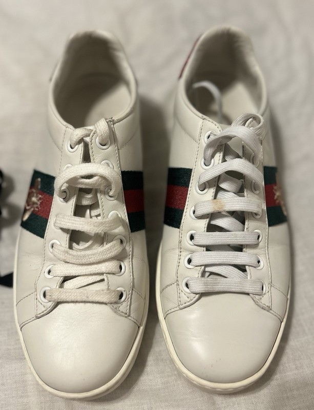 Gucci Ace White Sneaker Green/Red Stripe Bee Detail Style
