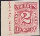 U S LOCALS CROSBY'S CITY POST NEW YORK CITY SCOTT 54L1 REPRINT MINT    14