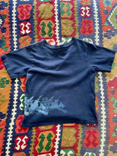 Vintage Disney 102 Dalmatians Kids Youth Navy Blue Dog Wrap Around Shirt Size 7 - Picture 3 of 12