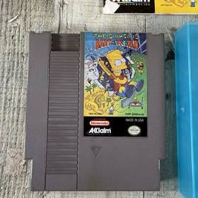 The Simpsons: Bart vs. the World (NES, 1991) Cartridge, Manual Cleaned & Tested