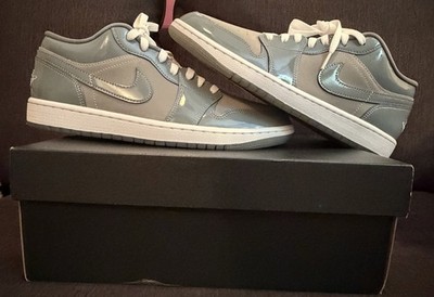 Jordan Air Jordan 1 Low SE Patent Cool Grey Medium Grey White HF3148-011 Sneaker