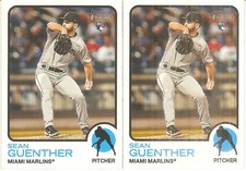 2 CARD 2022 TOPPS HERITAGE SEAN GUENTHER ROOKIE BASEBALL CARD LOT