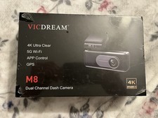 VICDREAM 4K 5G Wifi App Control GPS M8 Dual Channel DASHCAM - NEW SEALED