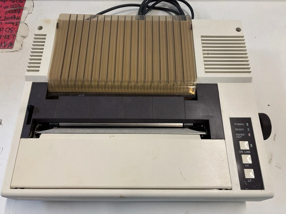 Vintage Epson FX-80 Dot Matrix Printer. Power On Tested, Could Not Test Printer - Image 3 of 4