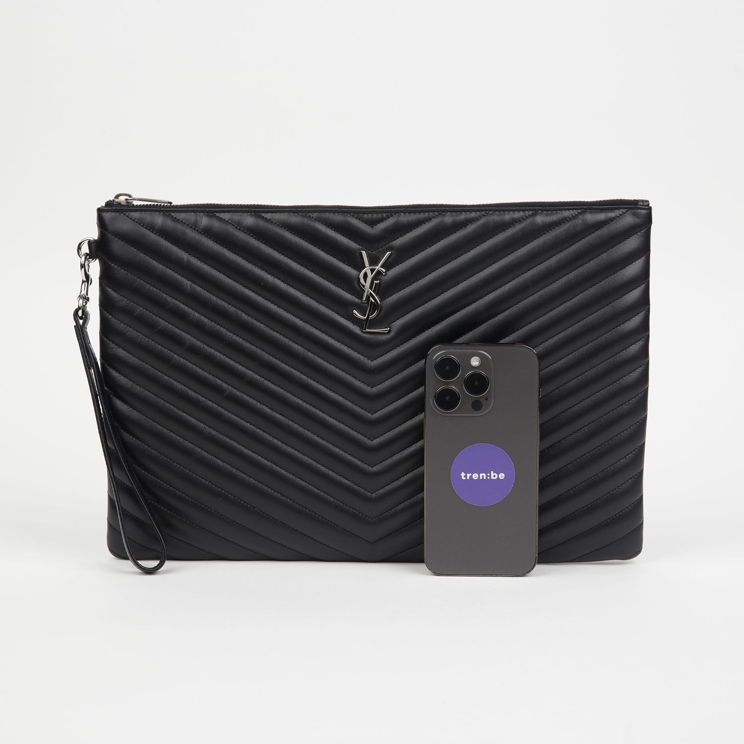 Saint Laurent Monogram Document Holder Clutch 440… - image 6