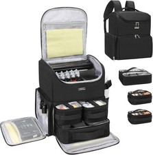 Tattoo Travel Case Large Tattoo Bag Backpack W/ 3 Clear Bags Tattoo Stencil
