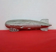 ANTIQUE ORIGINAL AC WILLIAMS GRAF ZEPPELIN AIRSHIP CAST IRON COIN BANK TOY