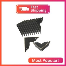 Zorveiio 12Pcs Black Metal Corner Protector,2.76''x2.76'' Box Corner Protectors,