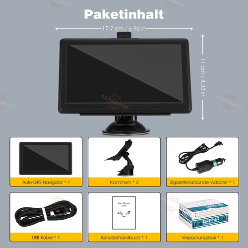 Navigationsgerät Auto GPS-Navigation 7 Zoll Navigation 8G+256MB - Bild 6 von 17