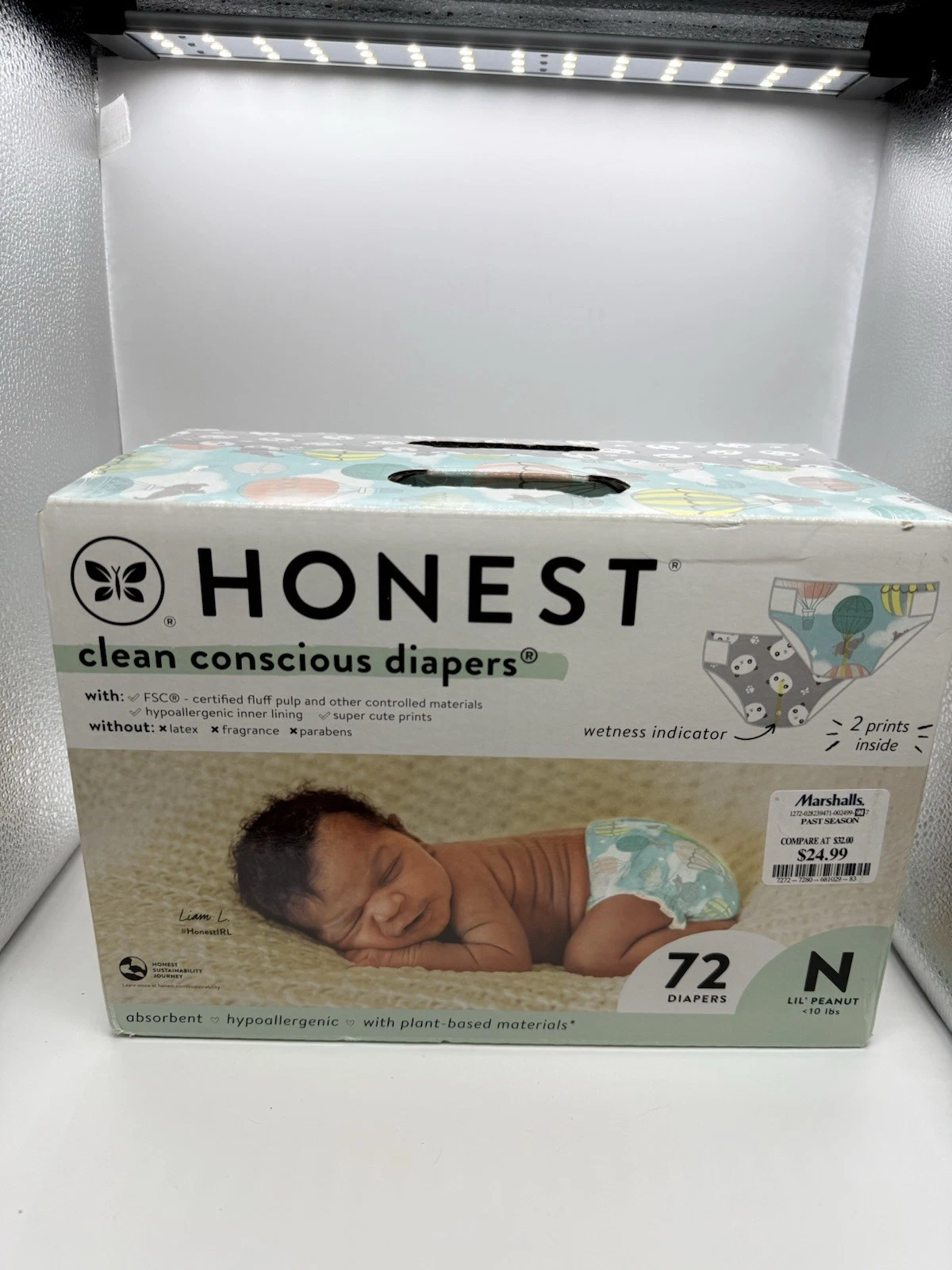 The Honest Company Diapers 72 Diapers Newborn Hypoallergenic ￼