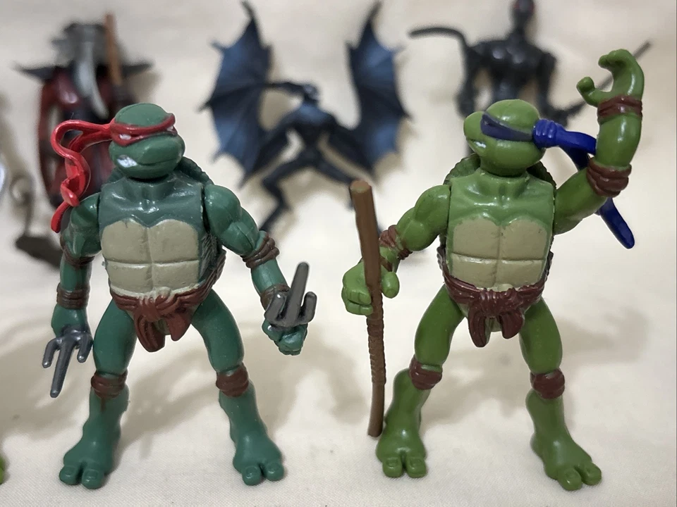 TMNT Teenage Mutant Ninja Turtles - Lote de 9 - Mini figuras de acción de 2" 2006 Foto 4 de 4
