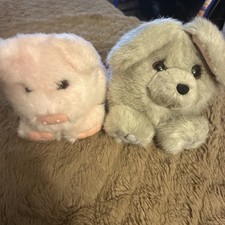 Vintage Swibco Puffkins Lot of 2 Percy the Pig Murphy Mouse 1994 90s Plush