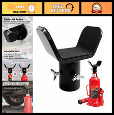 Adjustable Bottle Jack Adapter - Triple-lock Heavy Duty Steel Saddle For 2t-12t