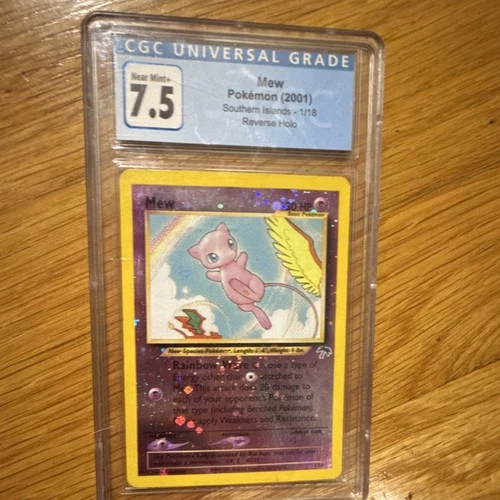 Mew Southern Islands 01/18 Reverse Holo Promo CGC 7.5 2001 Pokémon TCG