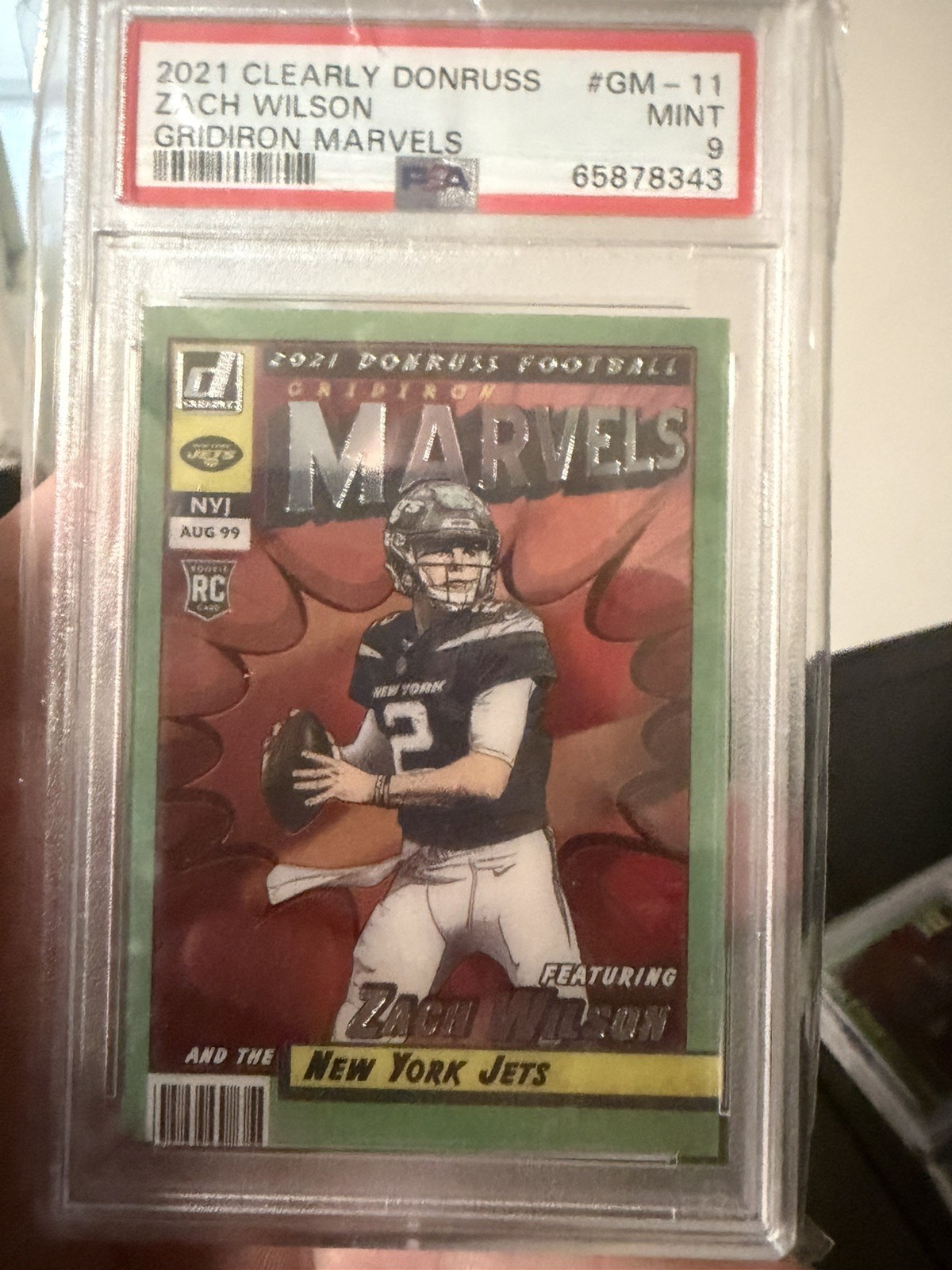 Zach Wilson Panini Clearly Donruss Gridiron Marvels #GM11 Base