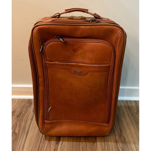 Vintage Hartmann Belting Leather 23" Upright Rolling Wheeled Carry On Suitcase