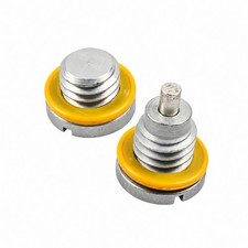 2 Pieces Fastener Carbon Steel Magnetized Gearcase Drain Screw Waterproof