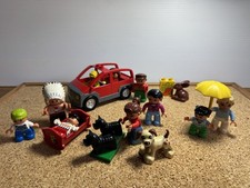Lego Duplo Collection Of Figures And Car With Other Items As Well In Great Cond.