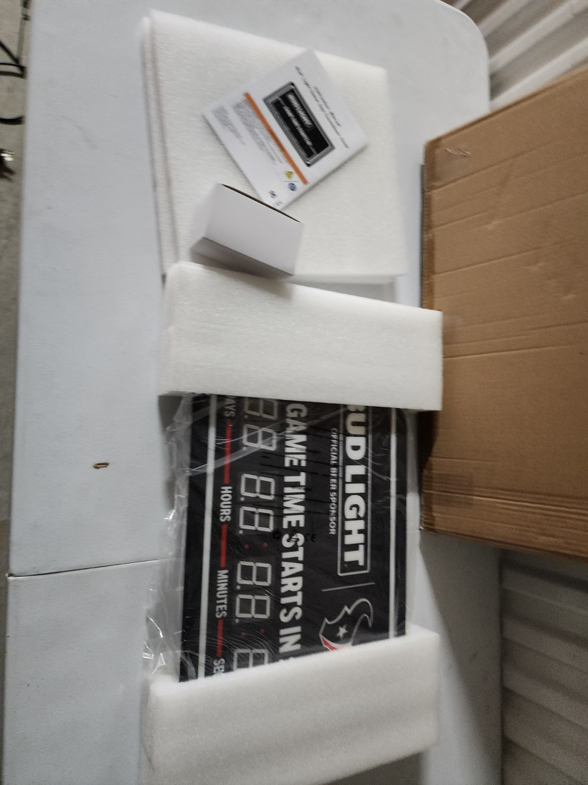 Bud Light Beer Houston Texas Nfl Football Metal Beer Sign Game Day Countdown Led