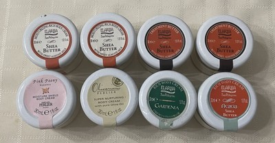 Lot 8 PERLIER Elarila Body Cream Mini Travel 1 oz Shea Butter Acacia Pink Peony