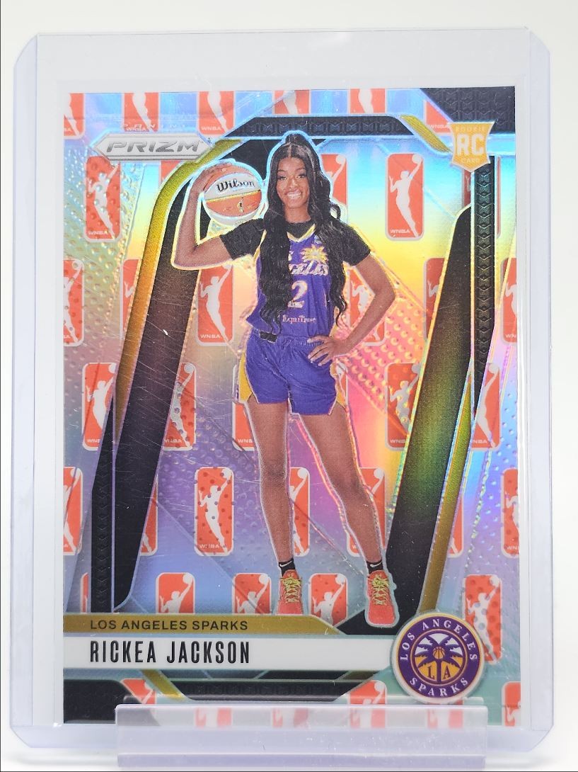 RICKEA JACKSON 2024-25 PRIZM WNBA ROOKIE WNBA LOGO SILVER #144 C RC Q3704